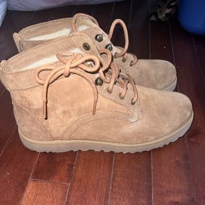 Short Ugg Lace Up Boots